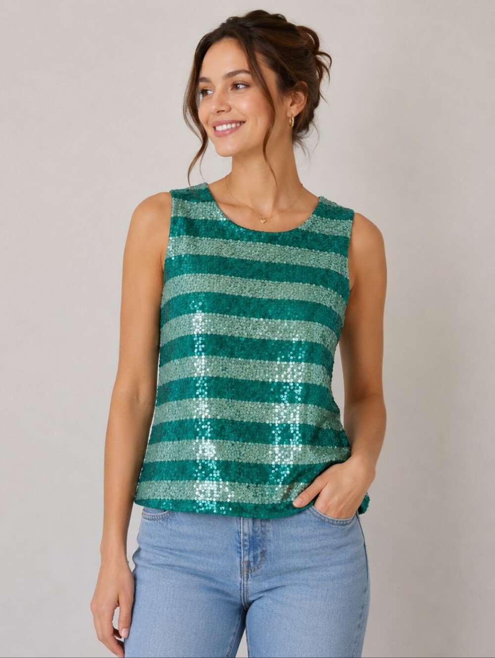 🛍️J. Crew Sequin Sleeveless Top